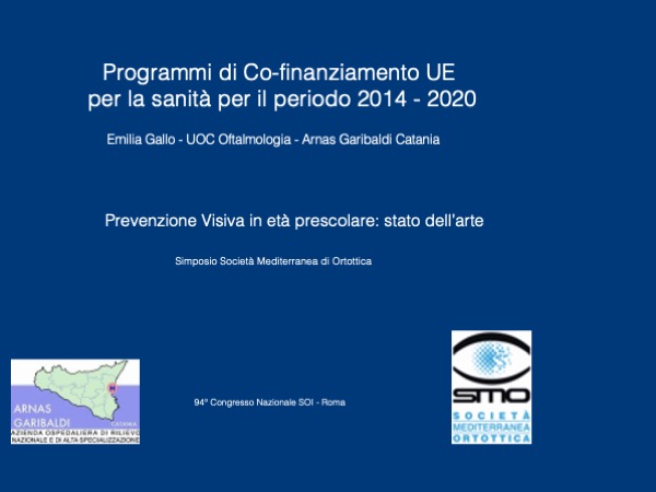Prevenzione Visiva in età prescolare